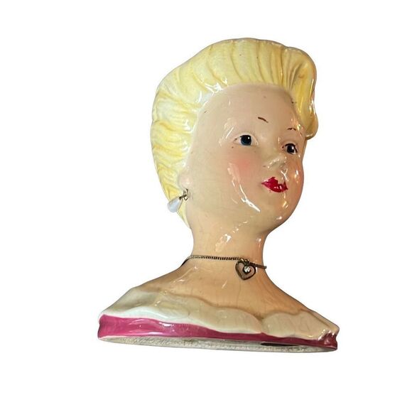 A Special‎ Place Ceramic 2004 Female Retro Desktop Vase Planter as is - Picture 2 of 7